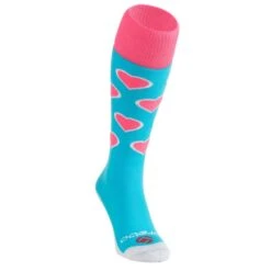 Brabo Hockeysokken Hearts Aqua Pink