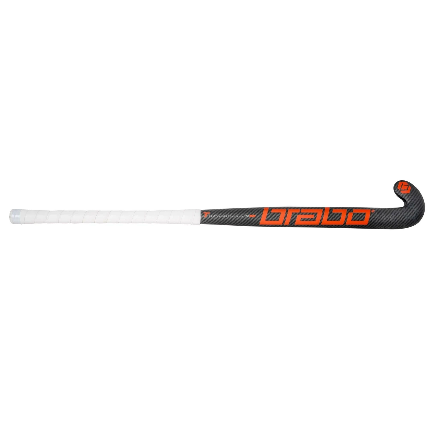 Brabo Traditional Carbon 70 LB hockeystick black orange Brabo Traditional Carbon 70 LB Hockeystick Black Orange -Hockey Wereld 129897 000 03 1