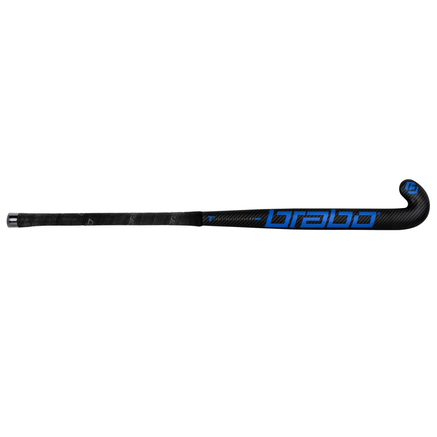 Brabo Traditional Carbon 60 CC hockeystick black blue Brabo Traditional Carbon 60 CC Hockeystick Black Blue -Hockey Wereld 129899 000 01