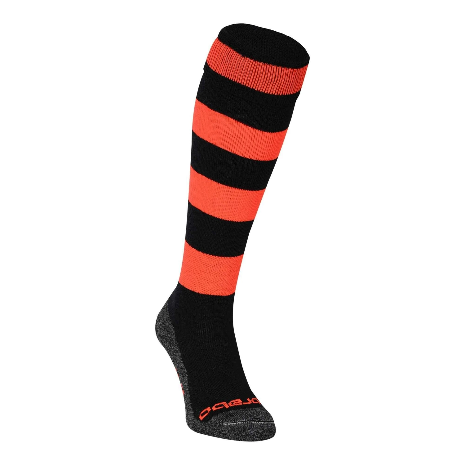 Brabo Rugby hockeysokken black neon orange Brabo Rugby Hockeysokken Black Neon Orange -Hockey Wereld 129984 500 01 1