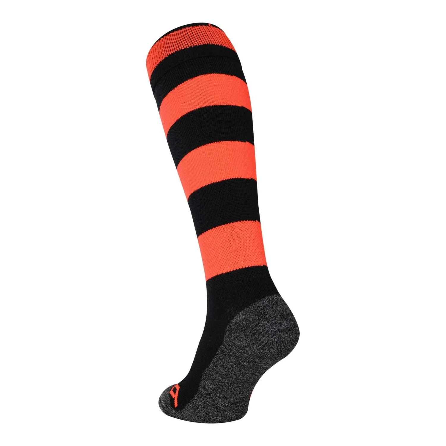 Brabo Rugby hockeysokken black neon orange Brabo Rugby Hockeysokken Black Neon Orange -Hockey Wereld 129984 500 02